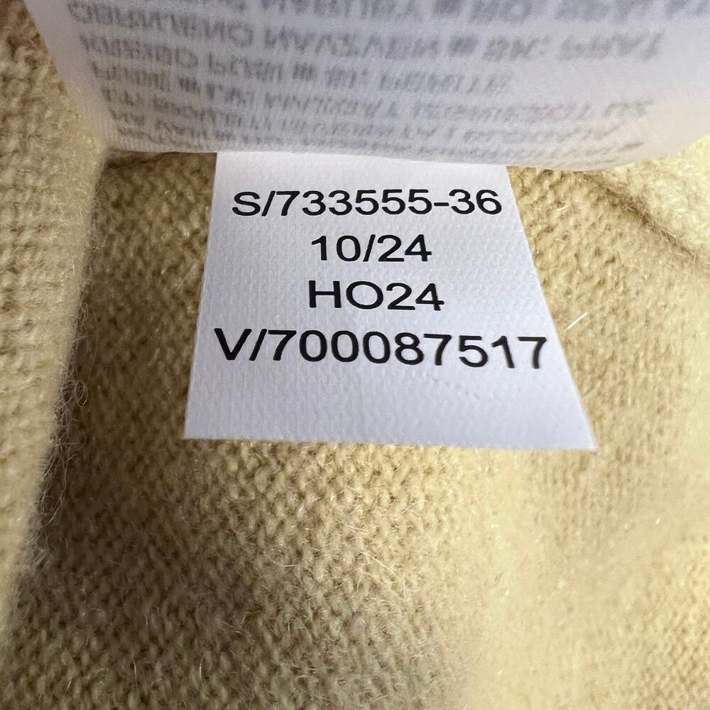 Banana Republic 100% Cashmere Crew-Neck Sweater Corn Silk Yellow Size S - Picture 8 of 10